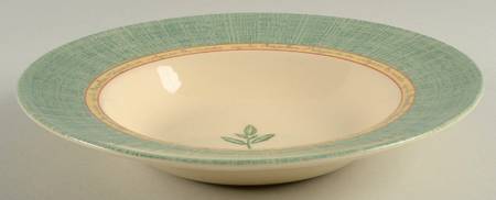 Springfield (Green Rim) Large Rim Soup Bowl