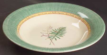 Springfield (Green Rim) 10" Individual Pasta Bowl