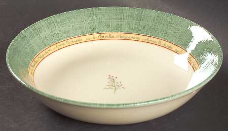 Springfield (Green Rim) Coupe Soup Bowl