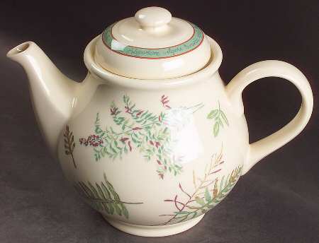 Springfield (Green Rim) Teapot & Lid