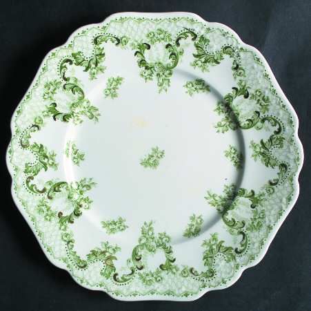 Cloverly Green (Gold Accent, No Trim) Luncheon Plate