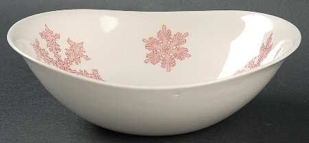 Snow Crystals Pink Coupe Cereal Bowl