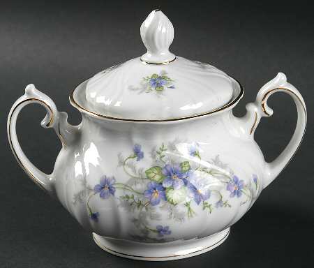 Violets Sugar Bowl & Lid