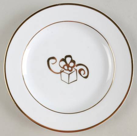 Holiday Wishes Gold Salad Plate