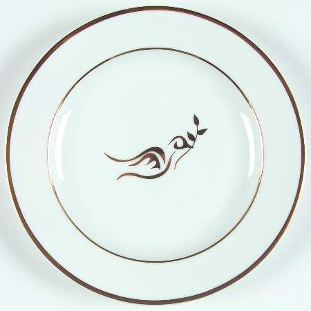 Holiday Wishes Gold Salad Plate
