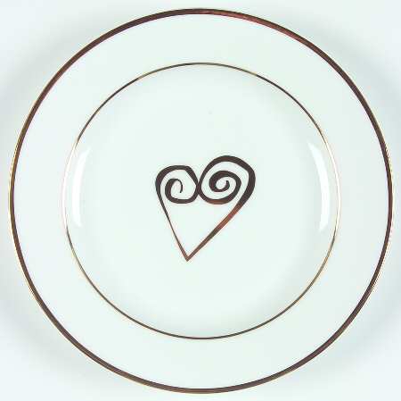 Holiday Wishes Gold Salad Plate