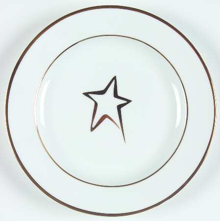 Holiday Wishes Gold Salad Plate