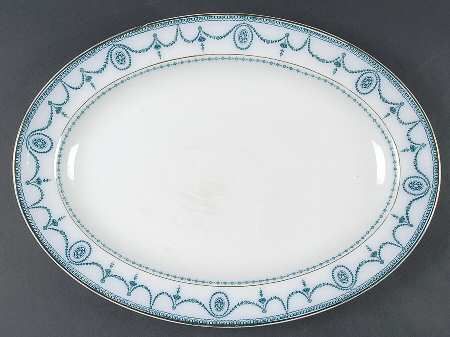 Sultana Blue 14" Oval Serving Platter