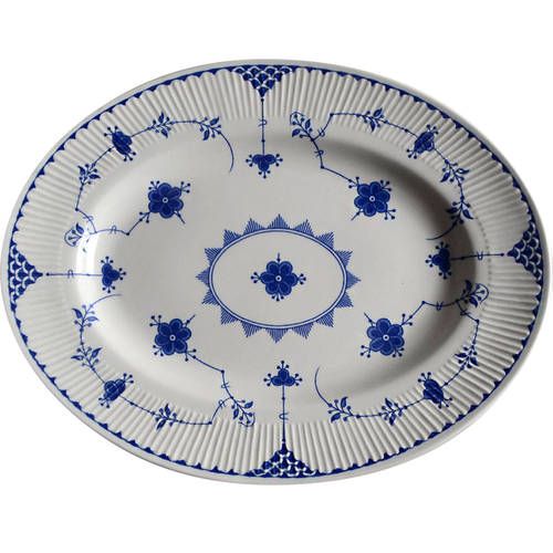 Denmark Blue 12" Oval Serving Platter
