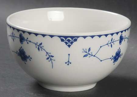 Denmark Blue Open Rice/Sugar Bowl