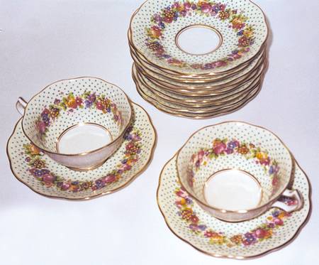 28446 Footed Cup & Saucer Set