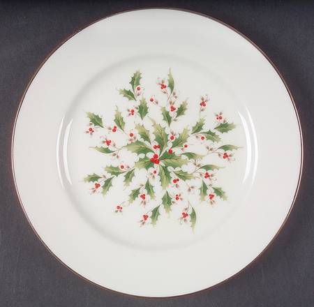 Holly Yuletide Accent Salad Plate