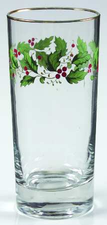 Holly Yuletide 16 Oz Glassware Tumbler