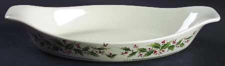 Holly Yuletide 12" Augratin by Japan