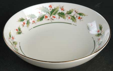 Holly Yuletide Fruit/Dessert (Sauce) Bowl