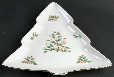 Holly Yuletide Large Tree Shaped Dish