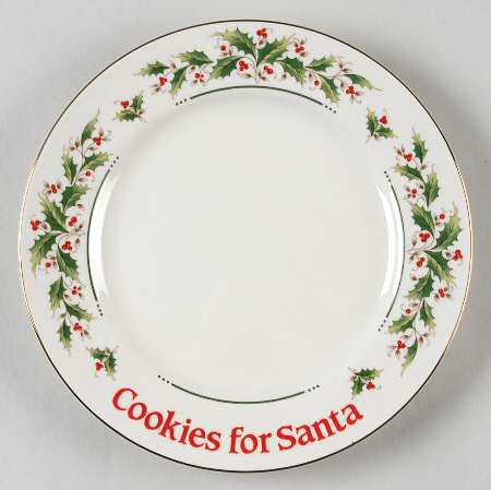 Holly Yuletide Cookie Plate