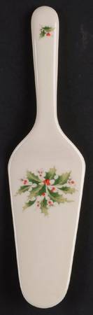 Holly Yuletide Solid Ceramic Pie/Cake Server