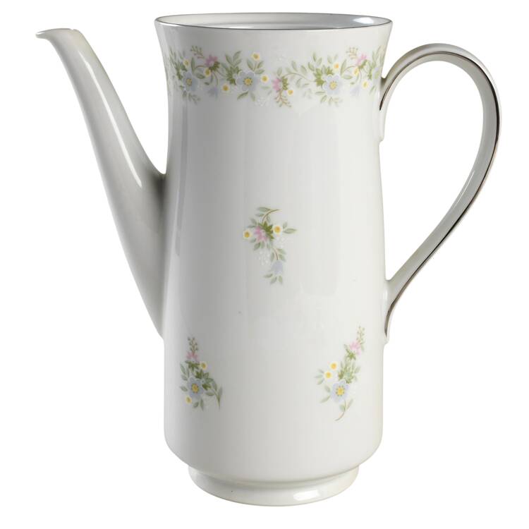 Forever Spring Gold Trim Coffee Pot No Lid