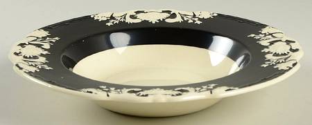 Arcadian Black Rim Soup Bowl