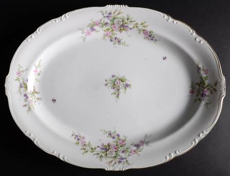 Forget Me Not Pink (#18002) 16" Oval Serving Platter