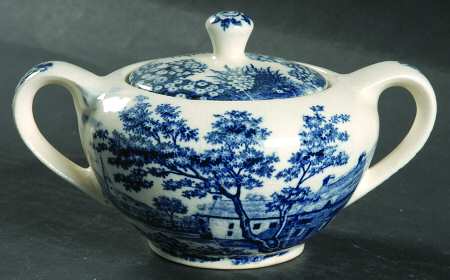 English Village Sugar Bowl & Lid