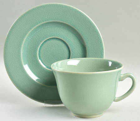 Basique Green Jumbo Cup & Saucer Set
