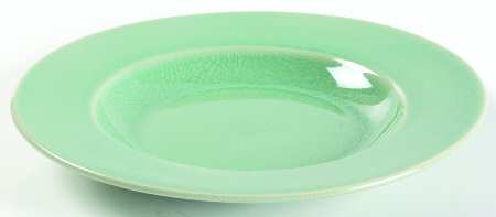 Basique Green Large Rim Soup Bowl