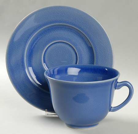 Basique Blue Jumbo Cup & Saucer Set