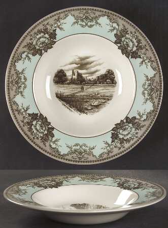 River Scenes Large Rim Soup Bowl