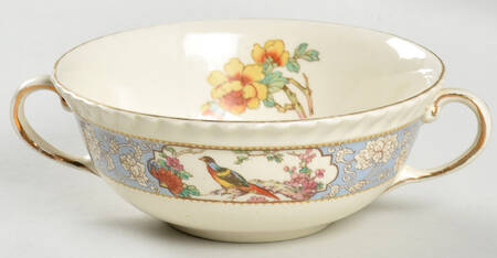 The Vigo (Ribbed, Old English) Flat Cream Soup Bowl