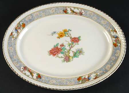 The Vigo (Ribbed, Old English) 12" Oval Serving Platter