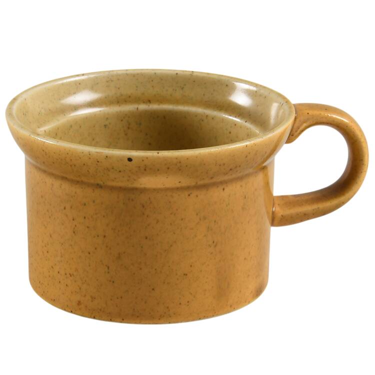 Antique Brown Band Flat Cup