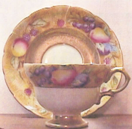 American Beauty Footed Cup & Saucer Set