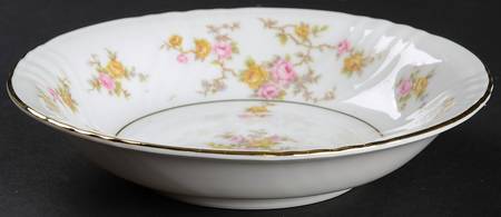 Thornrose (White, Verge) Fruit/Dessert (Sauce) Bowl
