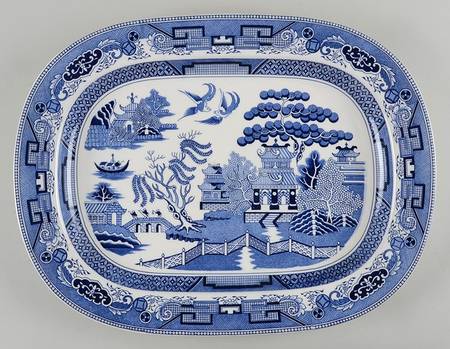 Blue Willow (Made In Japan) 18" Oval Serving Platter