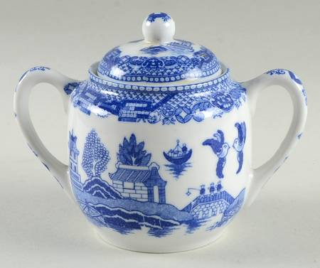 Blue Willow (Made In Japan) Mini Sugar Bowl & Lid