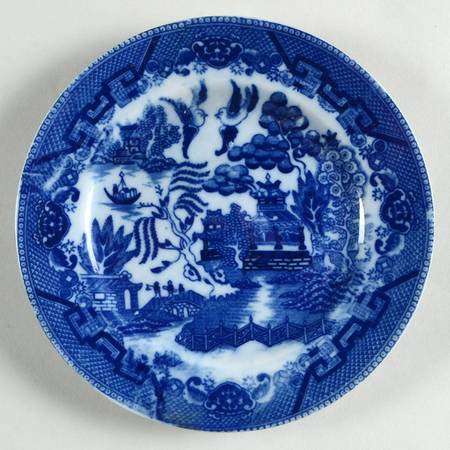 Blue Willow Flow Blue Bread & Butter Plate