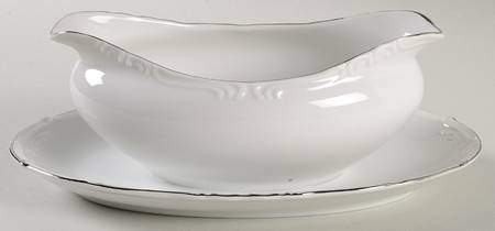 Contessa Gravy Boat with Attached Underplate