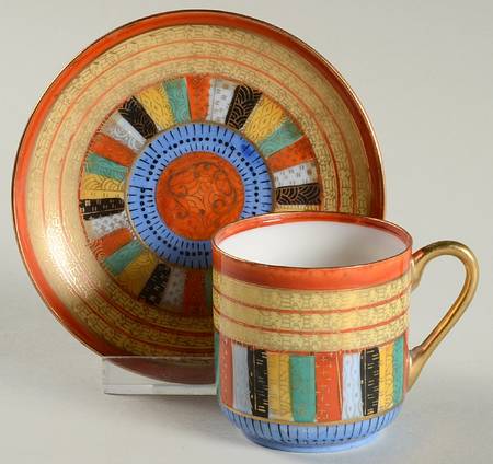 Thousand Faces Flat Demitasse Cup & Saucer Set
