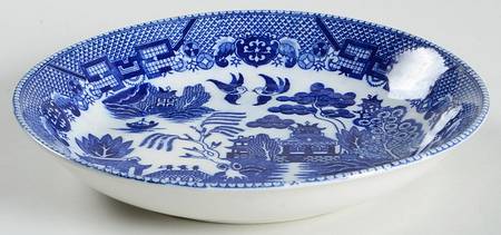 Old Blue Willow Coupe Soup Bowl