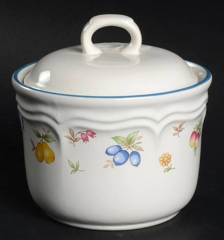Fruit Chintz Sugar Bowl & Lid
