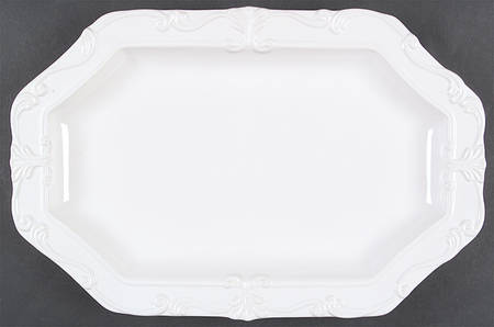 Vintage Ivory (Creamy White) 18" Octagonal Serving Platter