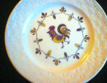 Golden Rooster Dinner Plate