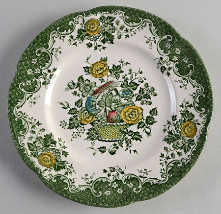 Bird of Paradise Green Multicolor Salad Plate