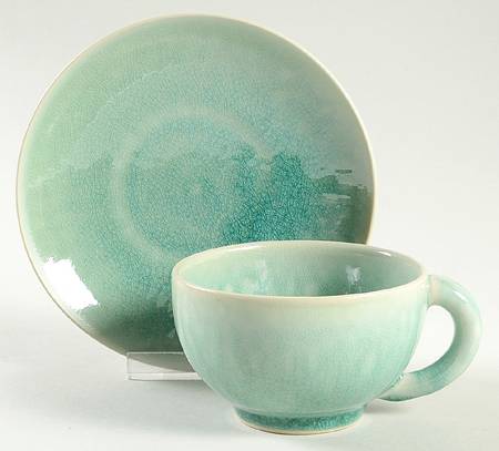Tourron Jade Jumbo Cup & Saucer Set