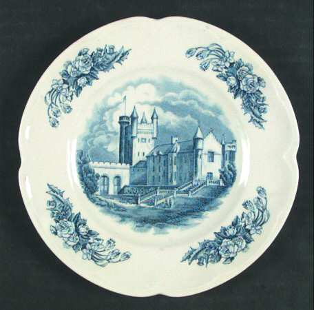 Royal Homes of Britain Blue Bread & Butter Plate