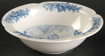 Royal Homes of Britain Blue Rim Cereal Bowl