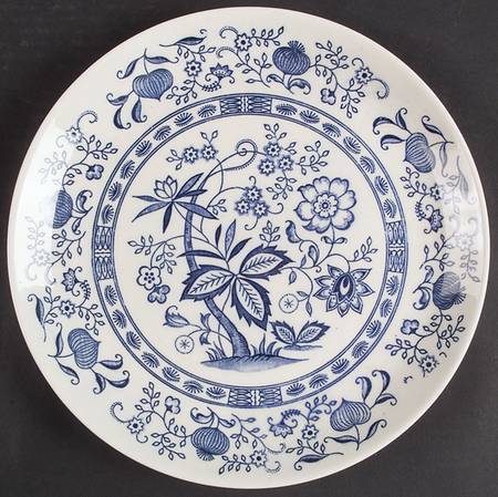 Blue Leaf 11" Chop Plate (Round Platter)