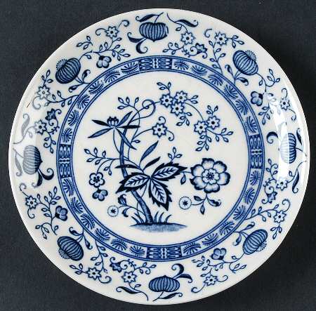 Blue Leaf Bread & Butter Plate